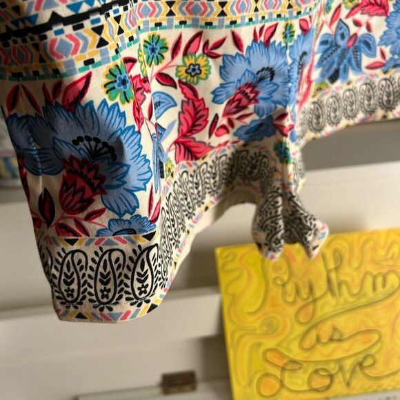Flying Tomato Anthropologie Boho Multicolor Floral High Waist Women's Shorts M - Picture 12 of 16
